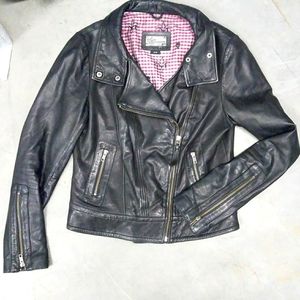 MACKAGE leather moto fitted jacket size M